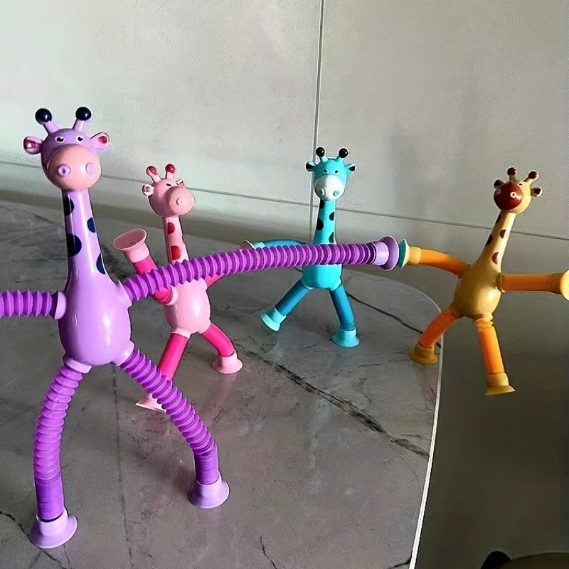 1pc Interactive Fun Learning Giraffe Telescopic Tube Puzzle Toy for Parent-Child Decompression - Perfect Halloween, Thanksgiving, Christmas Gift