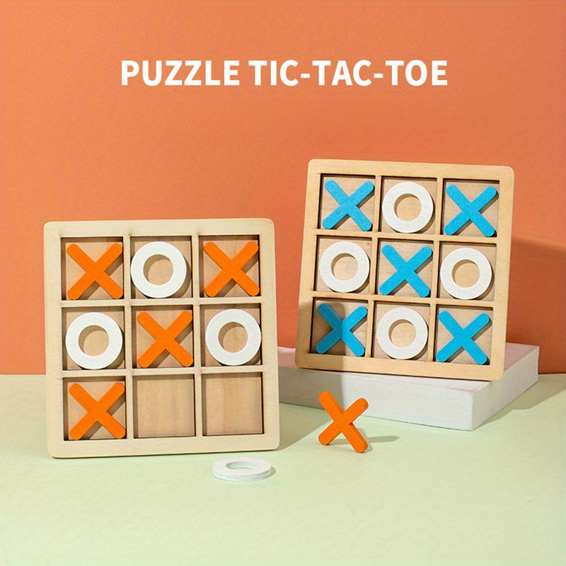 Wooden XO Well Shaped Chess for Youngsters'S Puzzle, Nine Palace Grid Chess, Parent-child Interaction, Building Blocks, Leisure Battles, Development of Youngsters'S Brain Tabletop Game Toys