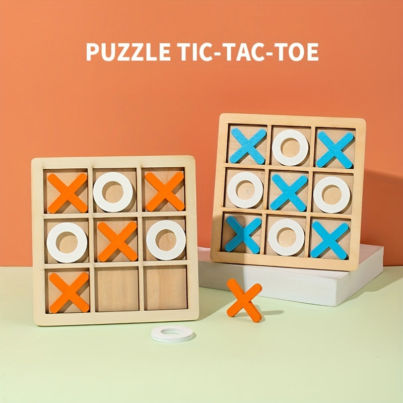 Wooden XO Well Shaped Chess for Youngsters'S Puzzle, Nine Palace Grid Chess, Parent-child Interaction, Building Blocks, Leisure Battles, Development of Youngsters'S Brain Tabletop Game Toys