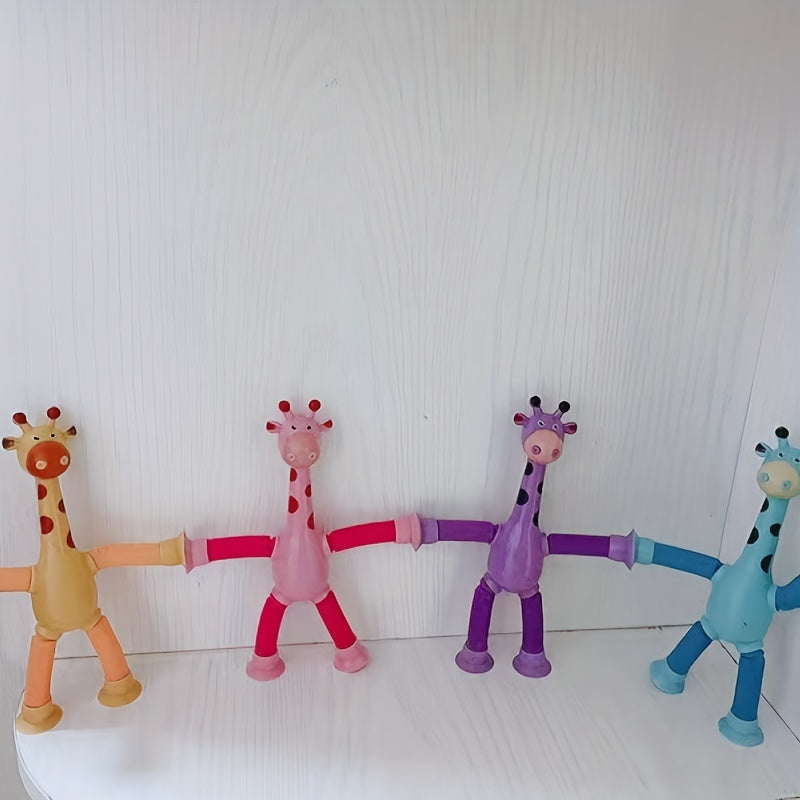 1pc Interactive Fun Learning Giraffe Telescopic Tube Puzzle Toy for Parent-Child Decompression - Perfect Halloween, Thanksgiving, Christmas Gift