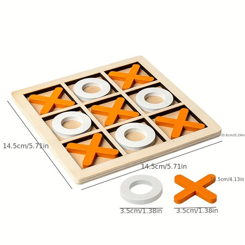Wooden XO Well Shaped Chess for Youngsters'S Puzzle, Nine Palace Grid Chess, Parent-child Interaction, Building Blocks, Leisure Battles, Development of Youngsters'S Brain Tabletop Game Toys
