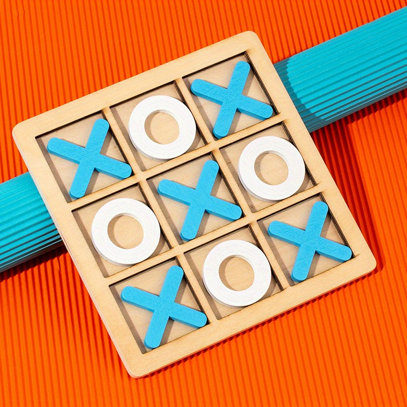 Wooden XO Well Shaped Chess for Youngsters'S Puzzle, Nine Palace Grid Chess, Parent-child Interaction, Building Blocks, Leisure Battles, Development of Youngsters'S Brain Tabletop Game Toys