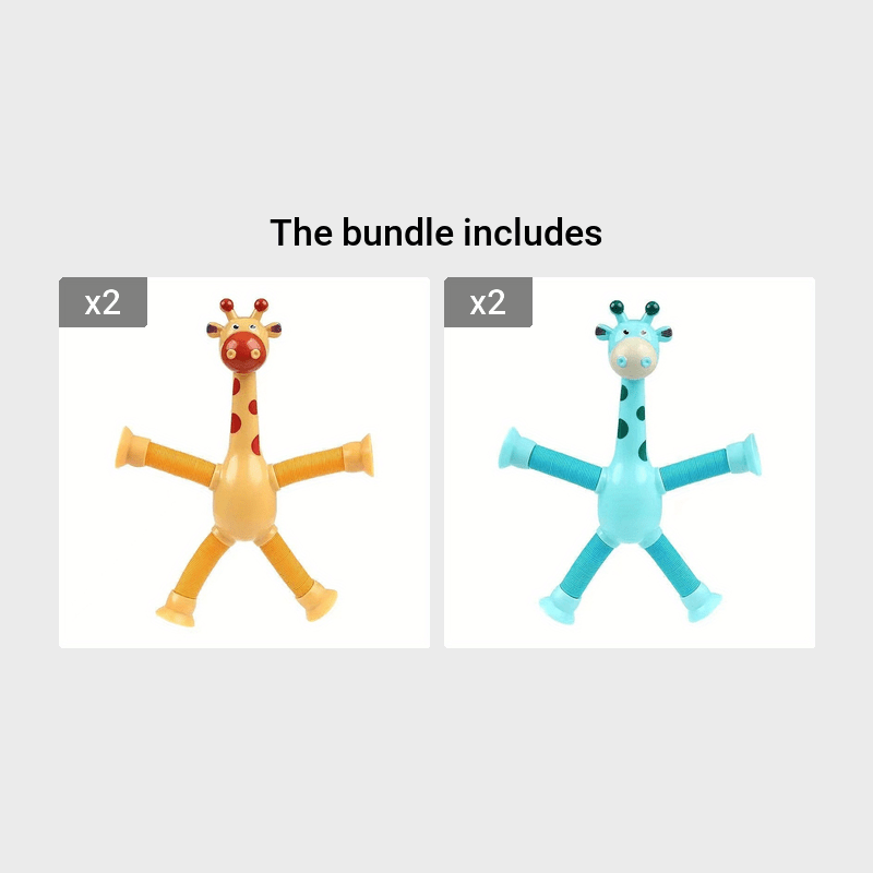 1pc Interactive Fun Learning Giraffe Telescopic Tube Puzzle Toy for Parent-Child Decompression - Perfect Halloween, Thanksgiving, Christmas Gift
